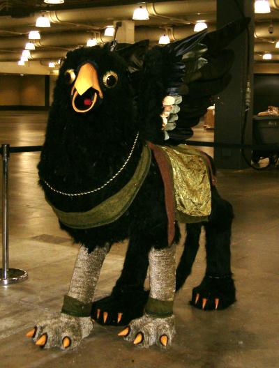 photograph of griffin sculpture