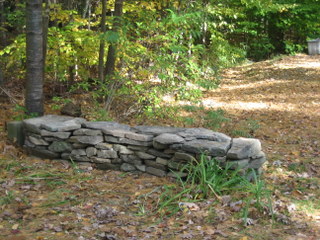 photograph of the stone wall I built